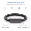 Brown - Black Premium Charger Bracelet (iOS & USB-c Connecter - Image 2
