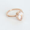 Rose Gold & Cubic Zirconia Ring With Droplet Of Sparkle - Image 2