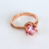 Rose gold The Tangerine Pink Crown Ring With Cubic Zirconia - Image 2
