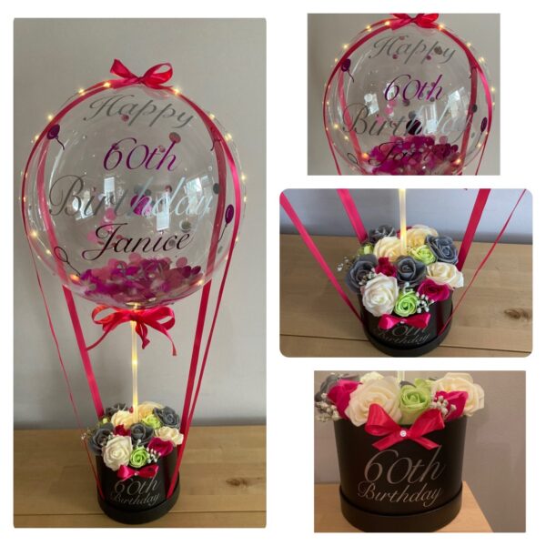 Personalised Wedding Hot Air Bubble Balloons (Flower Box) - Image 7