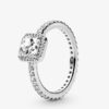 Silver Perfect Square Cubic Zirconia Ring - Image 2