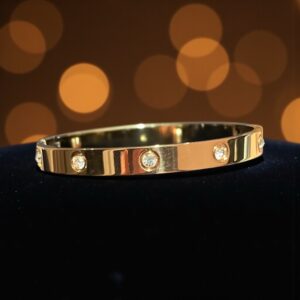 Rose Gold Cubic Zirconia Classic Bangle