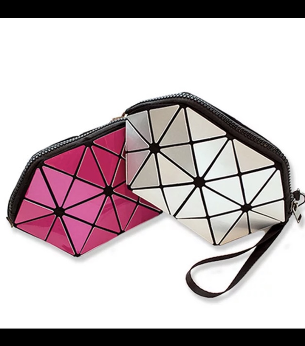 Black Patent Geometric Purse - Image 2