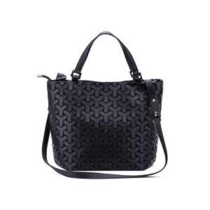Black Y Patterned Shoulder Bag