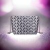 Silver Y Pattern Shoulder Bag With Chain