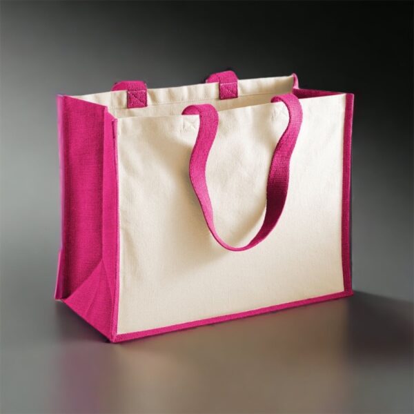 Personalised Floral Initial Jute Bag - Image 4