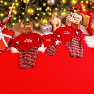 Red Tartan Blank Family Pyjamas