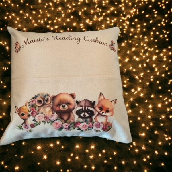 Personalised Teacup Kittens Pocket Reading Cushion - Image 10