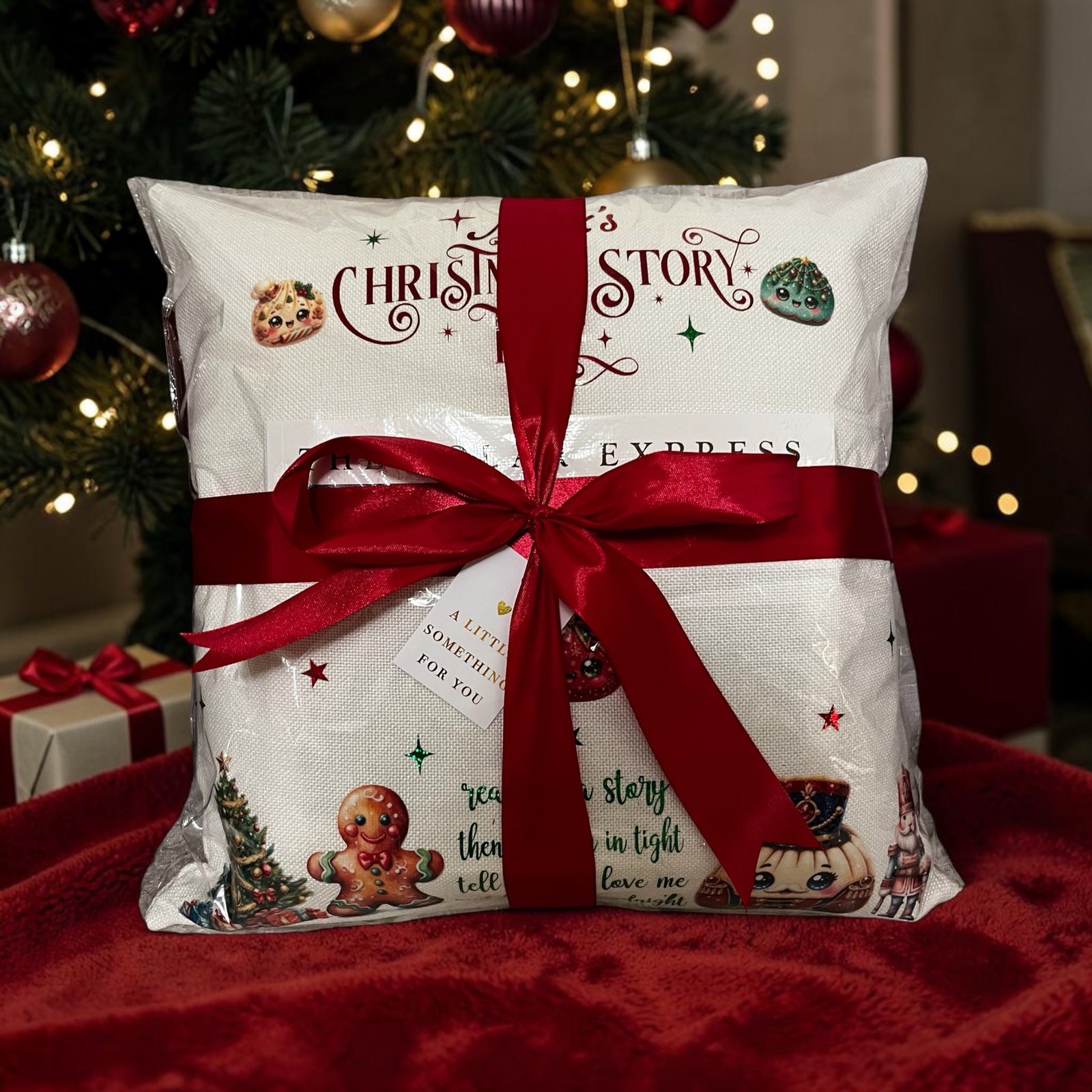 Christmas Story Time Personalised Pocket Cushion - Image 3