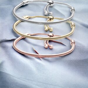 Gold plated Snake Adjustable Charm Bracelet (all charms fit)
