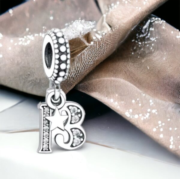 Silver & Cubic Zirconia 13 Charm