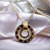 Rose Gold Necklace With White Inner & Numerals