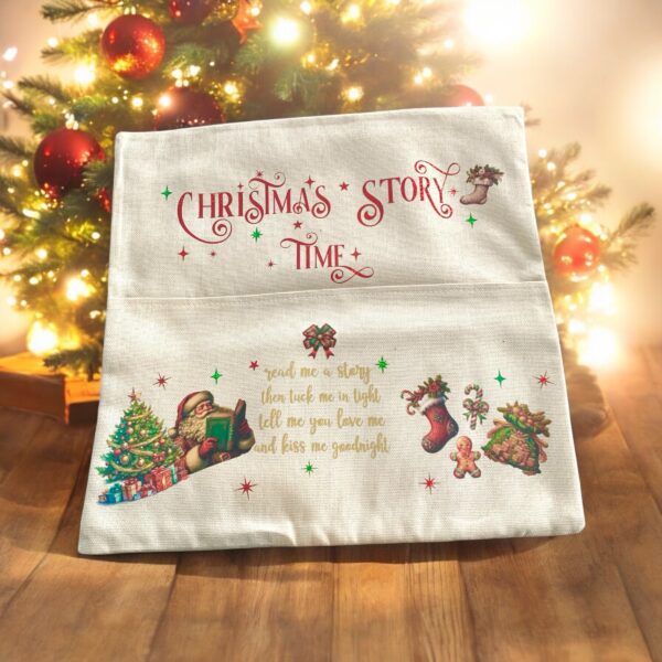 Christmas Story Time Personalised Pocket Cushion - Image 3