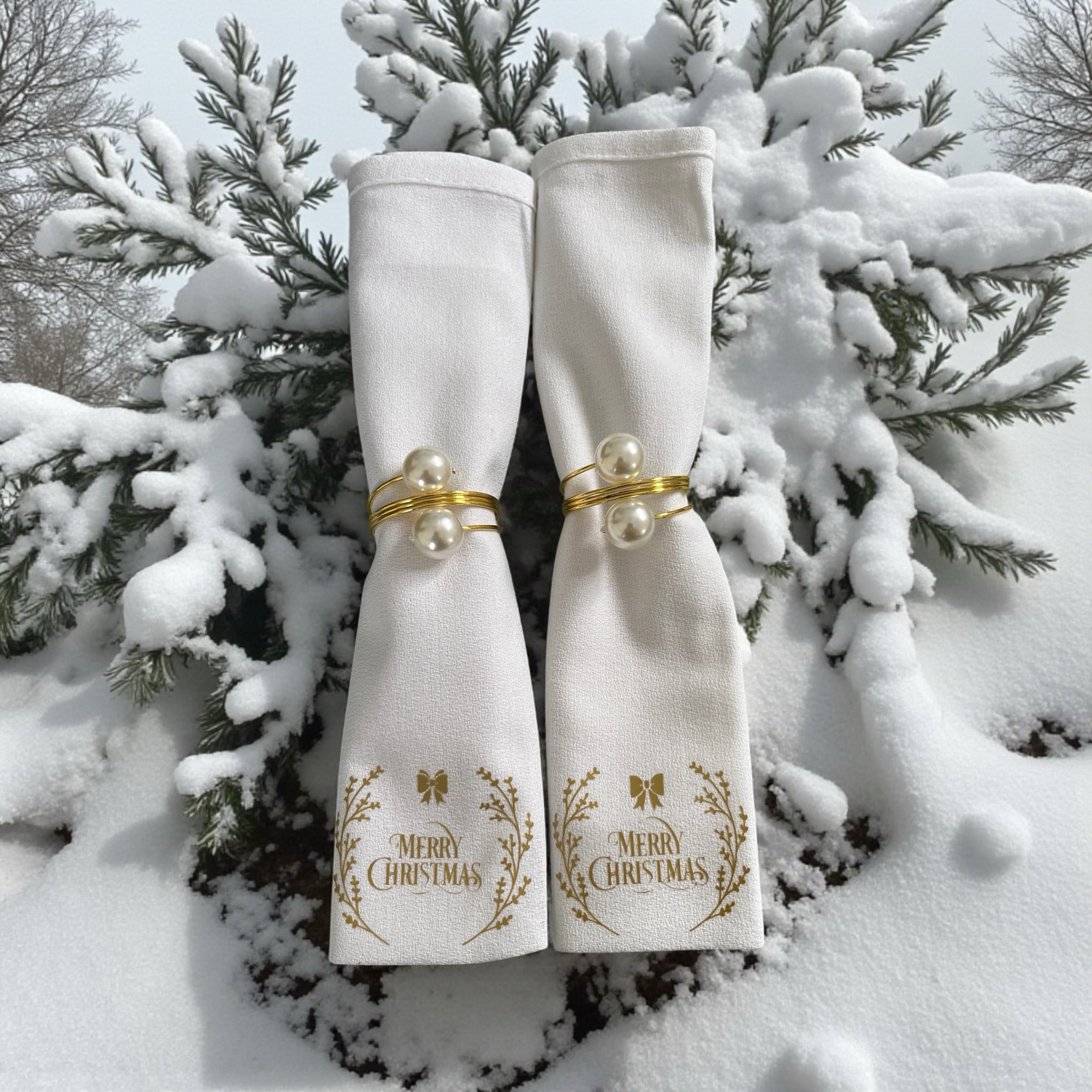 Beige Personalised Cotton Table Runner Gift Set - Image 5